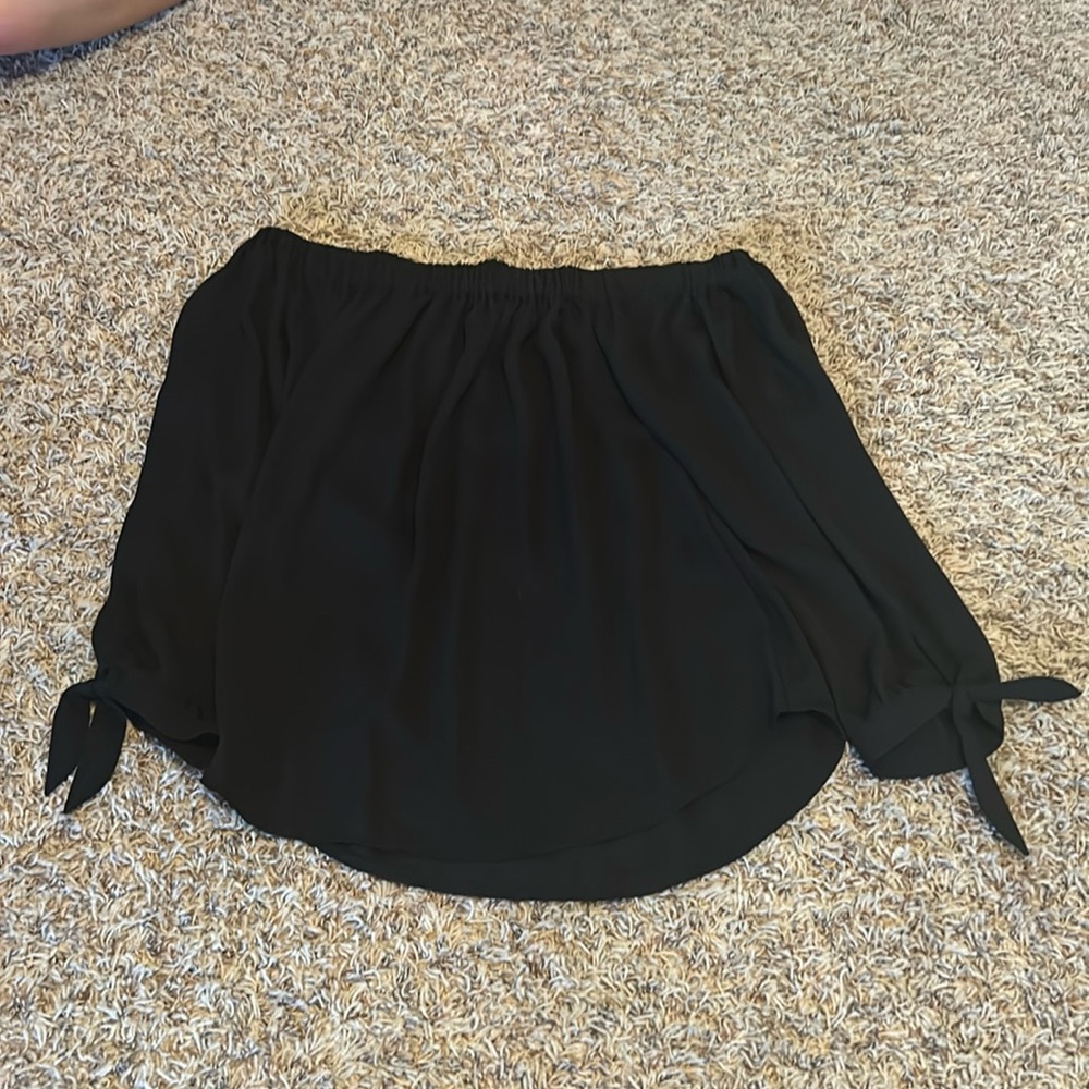 Black off the shoulder top